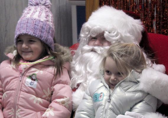ELLIE AND LAINEY GOTH visit with Santa.