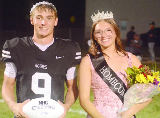 BRODY FIFER and Valerie Gabel are named 2026 Hardin-Central homecoming king and queen. Fifer and Gabel were crowned after Norborne Hardin-Central’s varsity 8-man football game with Orrick. Norborne also crowned its royalty after the ballgame. Look for additional homecoming game coverage on page 7. SHAWN RONEY | Staff
