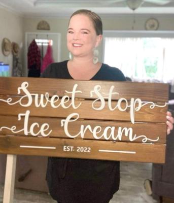 AMANDA SHULTS her husband Mike will soon open Sweet Stop Ice Cream Shop in Richmond, a longtime dream of the family. SOPHIA BALES | Staff