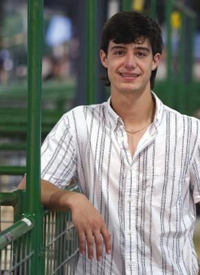 JOSHUA PYLE is ready to show his lambs at the state fair. Submitted