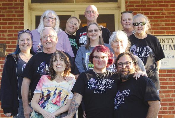 THE HAUNTED SOULS SOCIETY investigative team prepare for the event at the Ray County Museum. SHARON DONAT | Staff