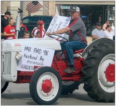 RICHMOND HIGH School (RHS) FFA Advisor Charles Foreman drives a restored 1941 Ford 9N. The tractor was restored by RHS students.