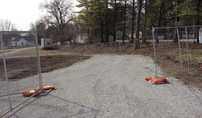 THE GRAVEL PATH leads down to East Lexington and Hamil streets. SOPHIA BALES | Staff