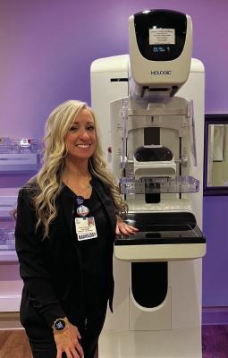NIKKI GARBER, RCMH mammography technician, has been trained to work on the hospital’s 3D mammography machine. SOPHIA BALES | Staff