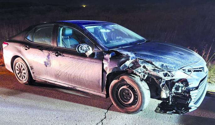 KANSAS RESIDENT DEREK RUDROFF crashes a stolen vehicle on a Highway 10 ramp and flees the scene. Rudroff is later arrested and is being held at Ray County Jail on a $20,000 bond. Submitted