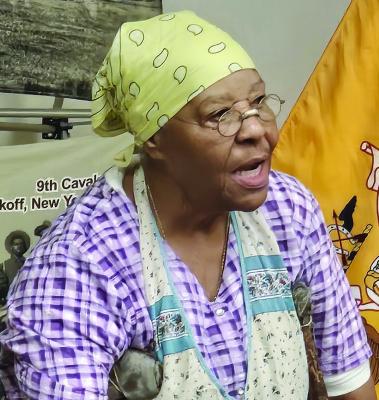 BUFFALO SOLDIERS Greater Kansas City-Leavenworth Area Chapter Trooper Donna Madison portrays “William Cathy,” a woman who disguised herself as a man to join the U.S. Army. MIRANDA JAMISON | Staff