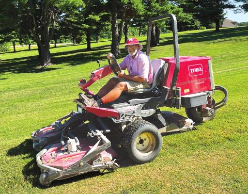 TOM BAIER, hired in March to be Shirkey Golf Course's new superintendent, has been busy this summer keeping the greens hydrated and healthy for the members and golfers. SOPHIA BALES | Staff
