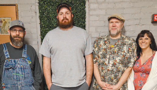 ZAC GREGORY (from left), Dale Askamit, Shawn Roney and Miranda Jamison discuss plumbing systems, repairs and prevention during “Ray County Voices” podcast episode.