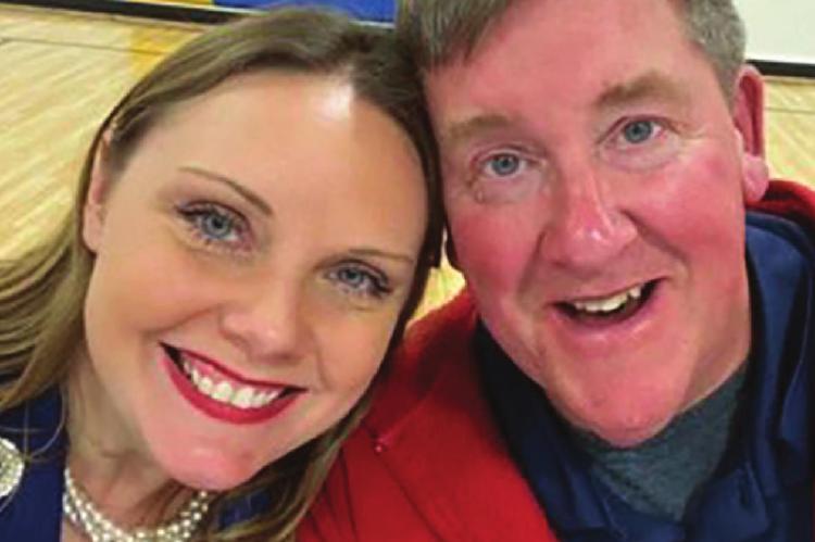STATE REP. Sara Walsh and husband, Steve Walsh, share a happy moment.
