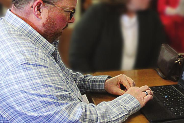 911 BOARD member Matt Nolker says the Ray County Commission lacks 911 sales tax authority. J.C. VENTIMIGLIA | Staff