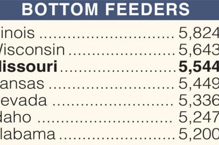 THE CDC IDs these states as having the worst vaccination rates per 100,000. J.C. VENTIMIGLIA | Staff