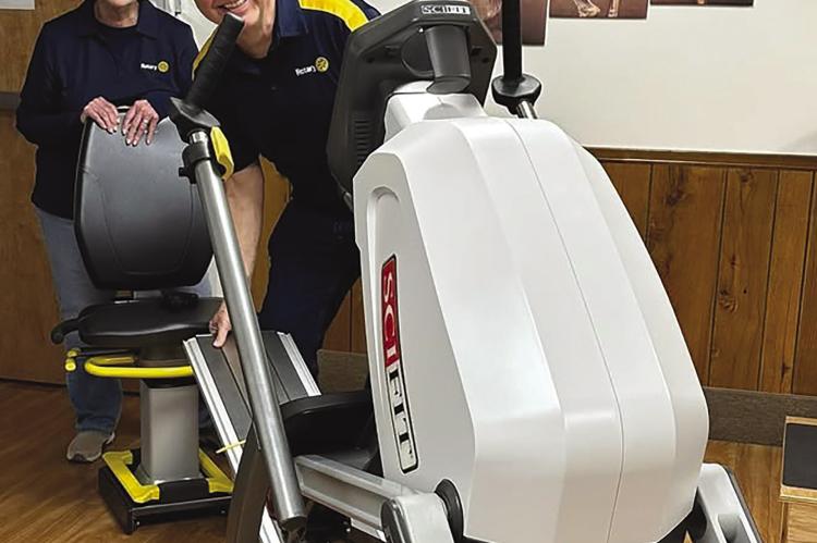 Rotary donates exercise equipment