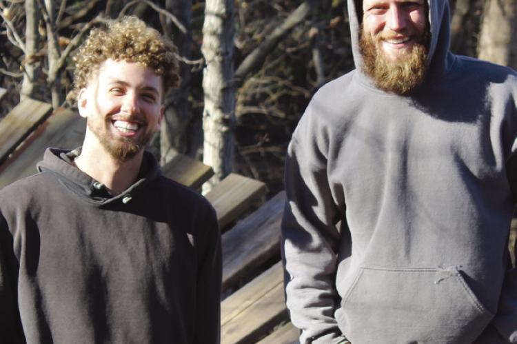 RYAN NEER (left) and Devon Harris want to bring mountain biking to the masses by building trails and features similar to those shown here at Shark Fin. SHARON DONAT | Staff