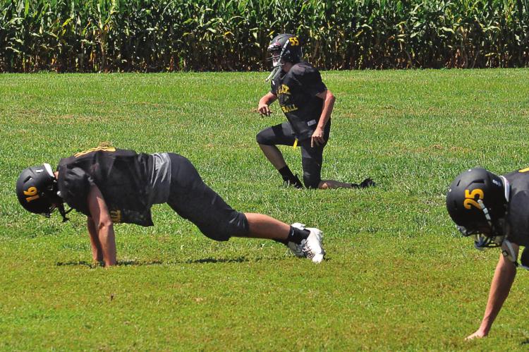 THE BEARCATS get in shape for their 2020 8-man football campaign. SHAWN RONEY | Staff