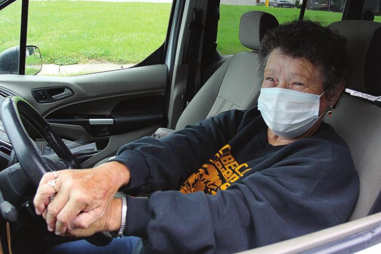 THE FIRST in line, Jean Thompson says she picks up food to help three families. J.C. VENTIMIGLIA | Staff