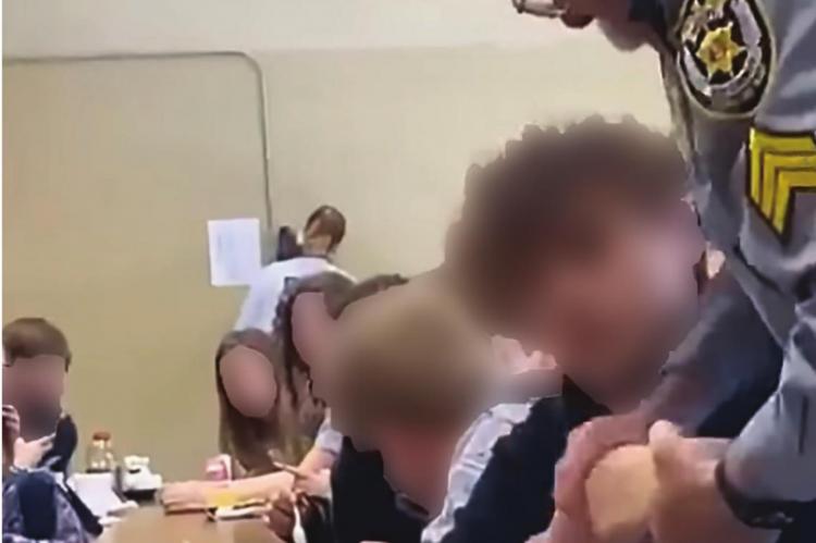 A BOY, 14, declines to listen to a school resource officer’s direction to leave the school cafeteria, resulting eventually in a physical confrontation.