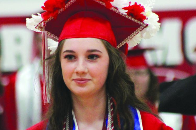 ALEXIS CRAVENS makes her way to her seat. SOPHIA BALES | Staff