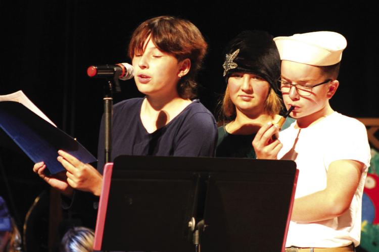 RACHEL O’DELL, Avis Rodenburg and Jasper Gay perform in “Treasure Island, A Radio Play” by Ruth Giordano Aug. 13 at the Farris Theatre in Richmond, with the production sponsored by the Friends of the Farris Inc. SOPHIA BALES | Staff