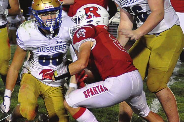 EVEN AFTER watching Richmond’s heartbreaking 35-26 Sept. 24 homecoming loss to Lafayette County of Higginsville, the love of pickleball can be so strong that it lures an RHS graduate to visit Husker country. SHAWN RONEY | Staff