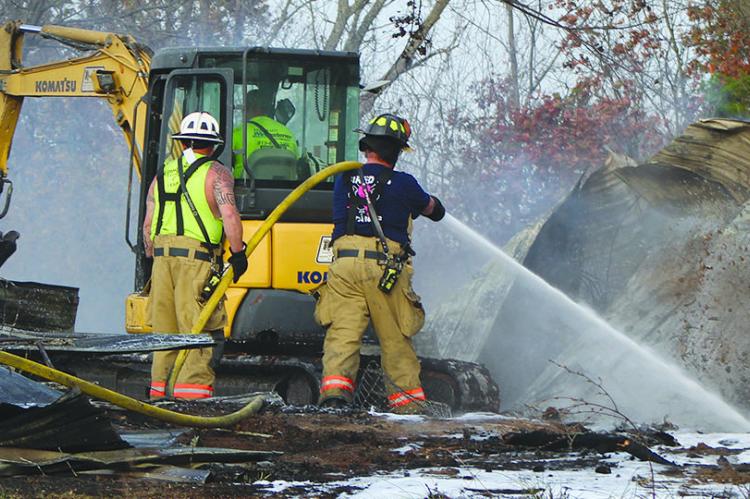 LAWSON FIRE DEPARTMENT (LFD) responded to a report of a brush fire earlier this week. The cause of the fire is unknown but resulted in the loss of two barn structures and burned approximately 20 acres of land. LFD Chief Ryan Busby expressed his sincere gratitude to the mutual aid departments who responded to help extinguish the blaze, including Cowgill, Fishing River, Lathrop, Orrick, Stet, Hardin Wood Heights, Polo and Richmond. SHARON DONAT | Staff