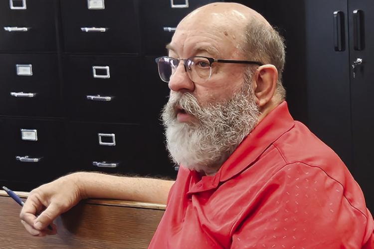 BRYAN COUCH explains maintenance needs and recent repairs as part of a proposal to adjust rental rates at the Eagleton Center. MIRANDA JAMISON | Staff