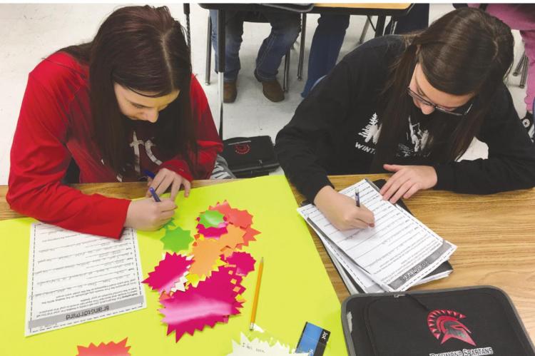COLOR BURSTS are part of the work done by Kaitlyn Marrant and Avory Oliphant.