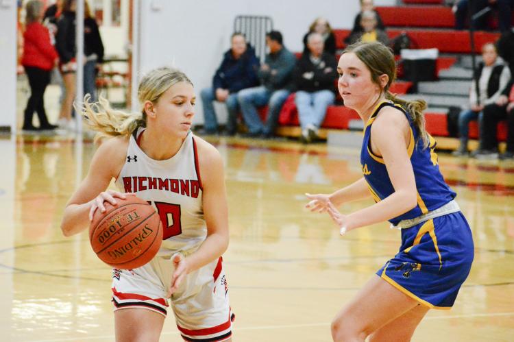 Keeping her dribble