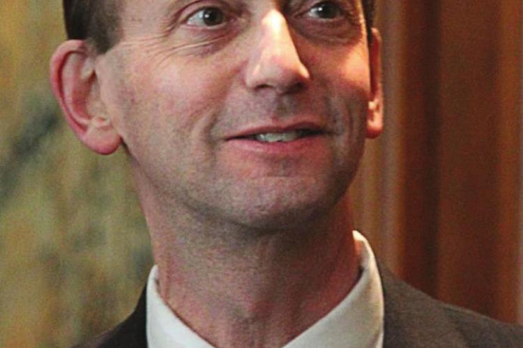 MISSOURI Auditor Tom Schweich prepares to address Missouri Press Association members in Jefferson City on Feb. 12, 2015. One year later, he commits suicide.