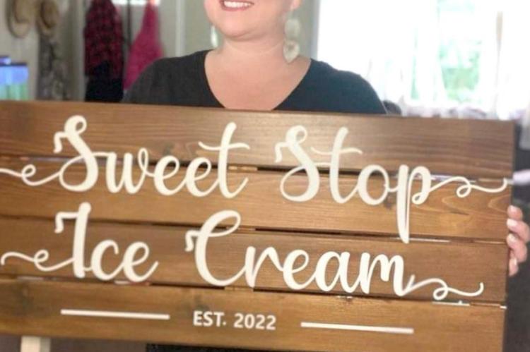 AMANDA SHULTS her husband Mike will soon open Sweet Stop Ice Cream Shop in Richmond, a longtime dream of the family. SOPHIA BALES | Staff