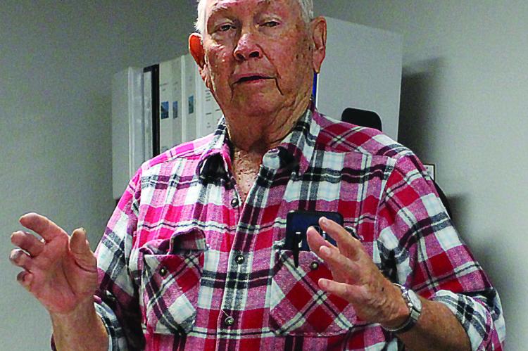 COUNTY COMMISSIONER Jerry Bishop argues that the Ray County Senior Center should be open for public use because Gov. Mike Parson opened public buildings. Commissioners Allen Dale and Bob King say the county controls county buildings and the state controls state buildings
