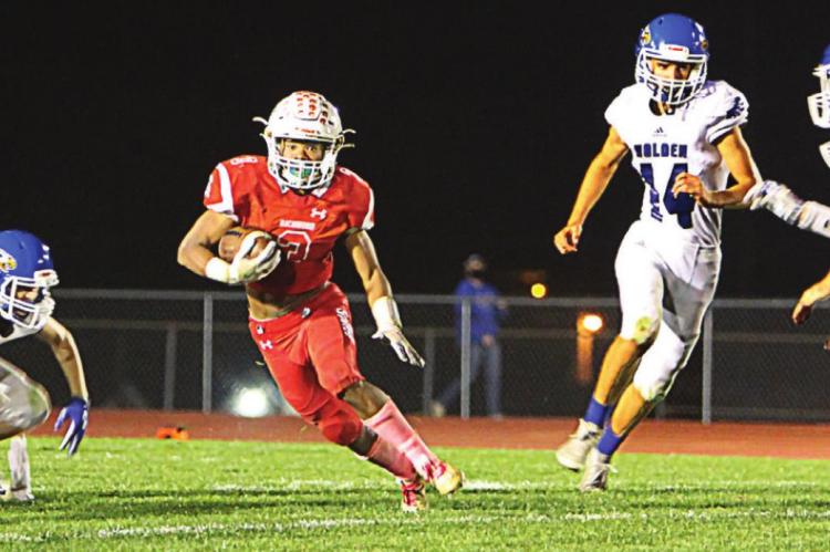 RICHMOND HIGH SCHOOL will be closed from Oct. 12 through at least Nov. 2 because of a coronavirus outbreak. Sports continue for unaffected students, including senior running back Adrian Church. J.C. VENTIMIGLIA | Staff
