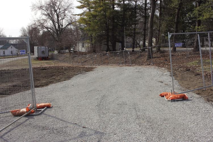 THE GRAVEL PATH leads down to East Lexington and Hamil streets. SOPHIA BALES | Staff