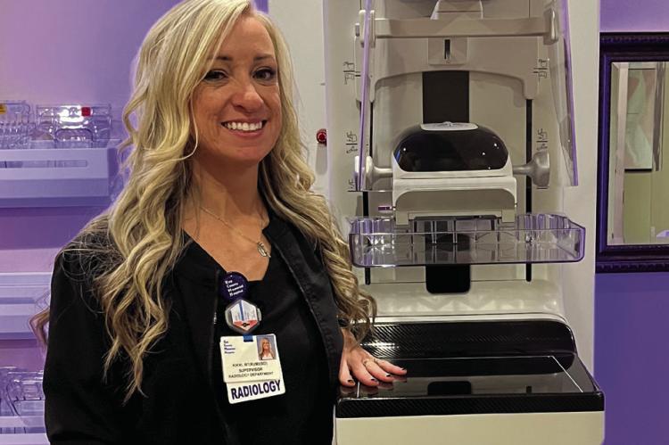 NIKKI GARBER, RCMH mammography technician, has been trained to work on the hospital’s 3D mammography machine. SOPHIA BALES | Staff
