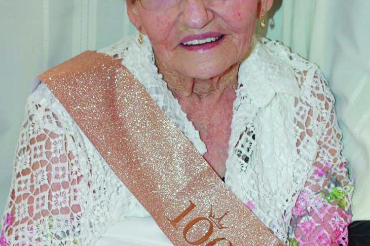 WILMA CARTER ready for her party.