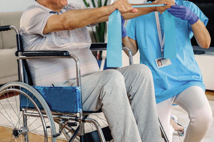 USING RESISTANCE bands and doing chair exercises are ways for individuals with limited mobility to fulfill their weekly physical activity requirements.