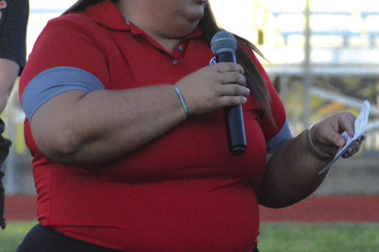 COURTNEY SISSON, Richmond girls golf coach, introduces this season’s squad during Meet the Spartans.