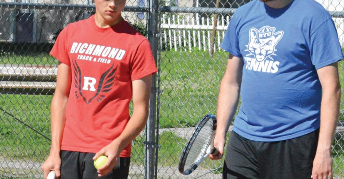 Ahart continues sharpening tennis skills