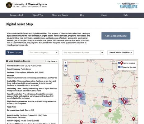 THE UNIVERSITY of Missouri’s Digital Asset Map is accessible online. MOBROADBAND.ORG | Submitted