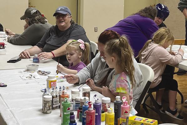 PAINTING ROCKS IS a project the Ray County Library coordinates as its craft nights become more popular. “I’m happy to see that our craft nights are a success. The turnout and community support for our programs have been phenomenal,” said library director Stacy Hisle. SOPHIA BALES | Staff