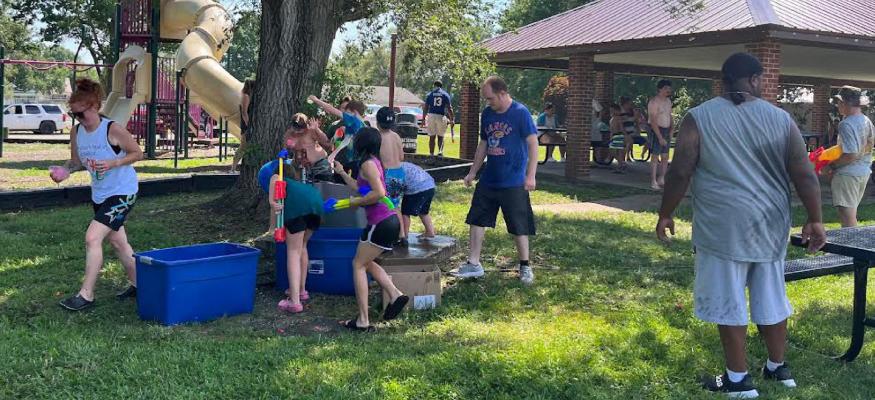 MAURICE ROBERTS PARK was full of water balloons, water guns and a lot of laughter July 15. CAP hosted a water-filled event for the community. SOPHIA BALES | Staff