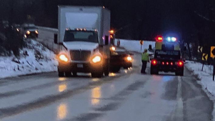 SLICK ROADS Tuesday kept tow truck drivers busy on Hwy 10. There seems to be some reprieve on the horizon, as warmer temperatures and less precipitation are expected next week. KRISTY DILLMAN | Submitted
