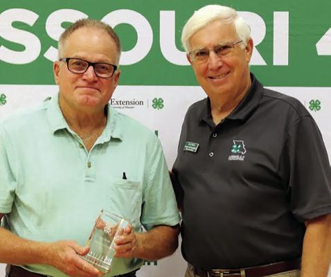 ALAN DREVES and Missouri 4-H Foundation Board Member Clark Fobian celebrate Dreves’ accomplishments. Submitted