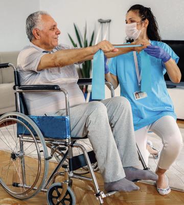 USING RESISTANCE bands and doing chair exercises are ways for individuals with limited mobility to fulfill their weekly physical activity requirements.