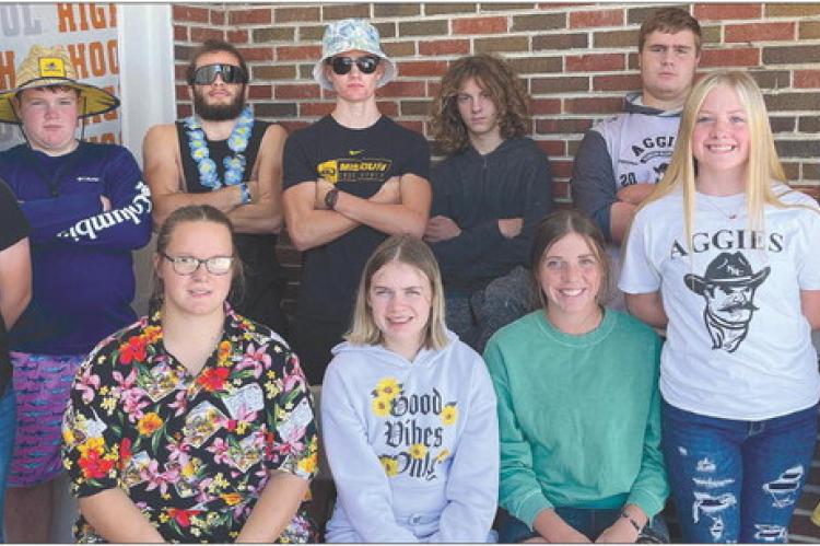 ALL HARDIN-CENTRAL Homecoming candidates are Kelsie Covey (front row, from left), Miranda Smith, Libby Fifer, Emily Barrett and Amanda Wollard. Back row, from left: Lilly Lyon, Jace McNelly, Denver Douglas, Drew Hawkins, Hayden Heil and Kody Mussleman. SOPHIA BALES | Staff