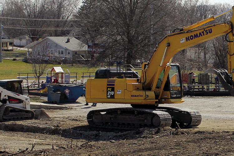 UNDERGROUND WORK takes place near Dear Elementary for its Early Childhood Center. SOPHIA BALES | Staff