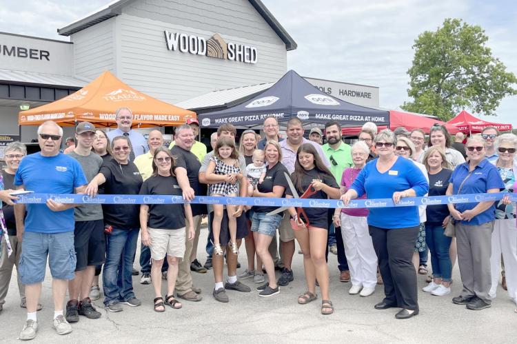 WOOD SHED’S weeklong grand opening includes a Richmond Area Chamber of Commerce ribbon-cutting ceremony June 23 in the parking lot. SOPHIA BALES | Staff