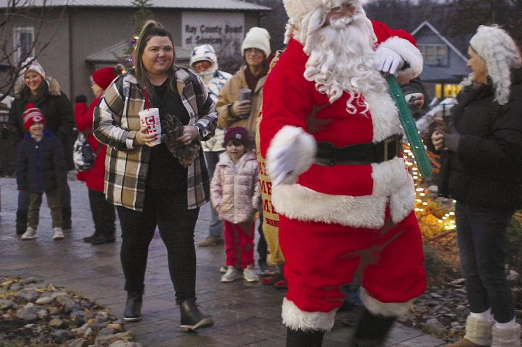 SANTA ENTERS Richmond Square with patient local guests for the Christmas festivities. SOPHIA BALES | Staff